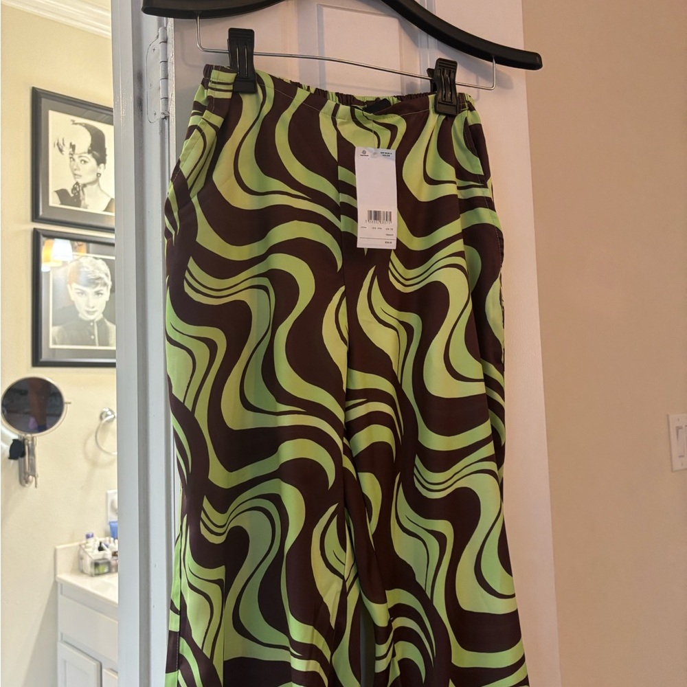 ASOS Lime and Chocolate Swirl Pants